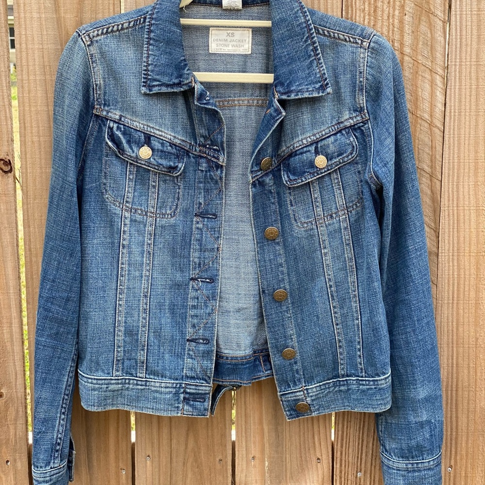 SOLD J Crew XS Stone Wash Denim Jacket